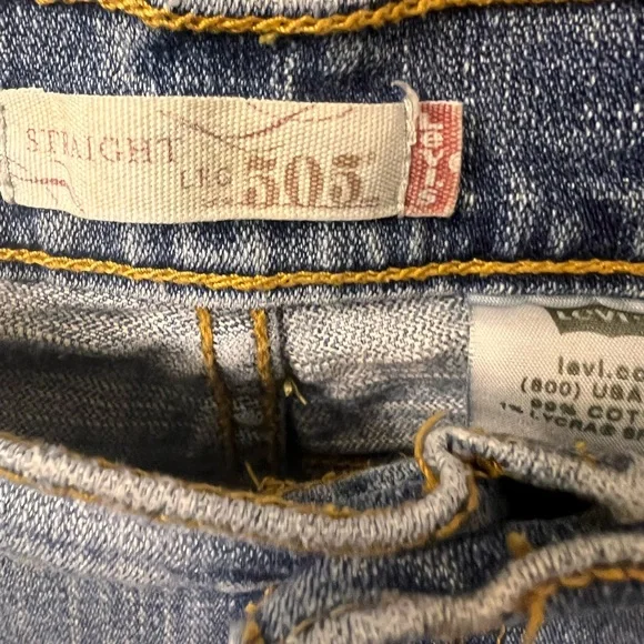 Levi's 505 True Classic Straight Leg Light Wash Denim Jeans Women's Size 12 M - Picture 6 of 10